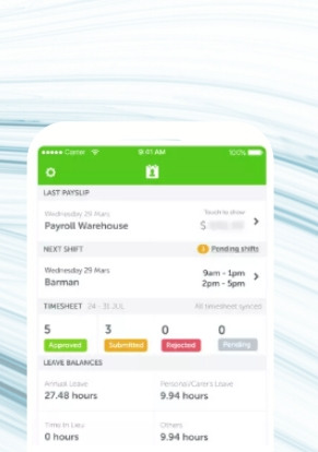 The Workzone app give employees access to Payroll Easy from anywhere
